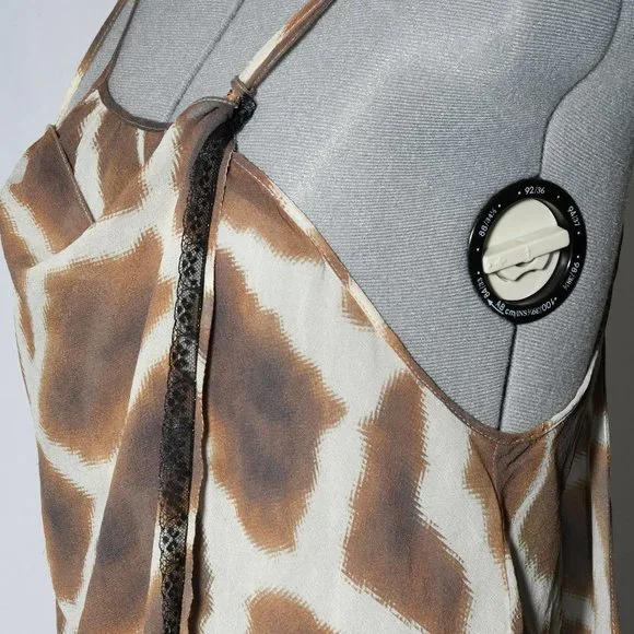 Silk-Chiffon Lace Giraffe Camisole - Picture 3 of 5